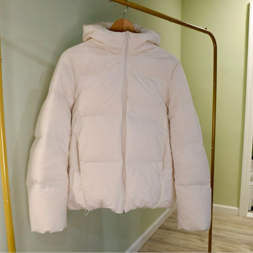 Uniqlo Women's Off-White Puffer Jacket Seamless Down Parka - Picture 3 of 14